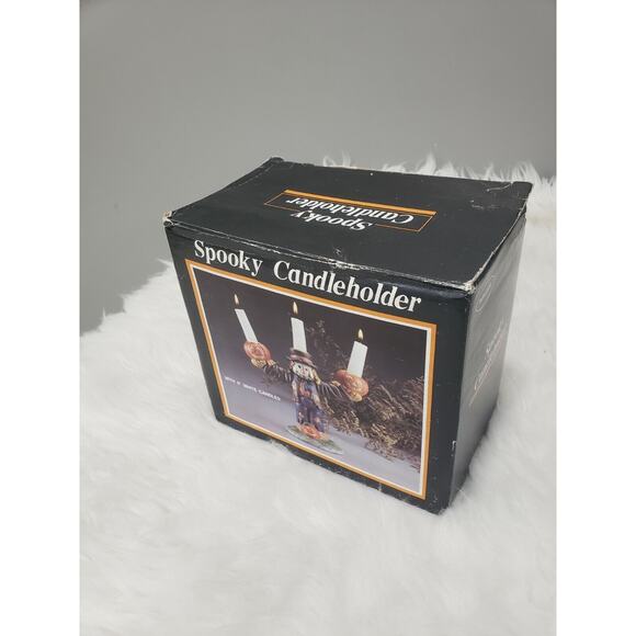 Vintage Scarecrow Halloween Spooky Candolier‎ Candle Holder Decor Retro Pumpkin - Picture 4 of 9